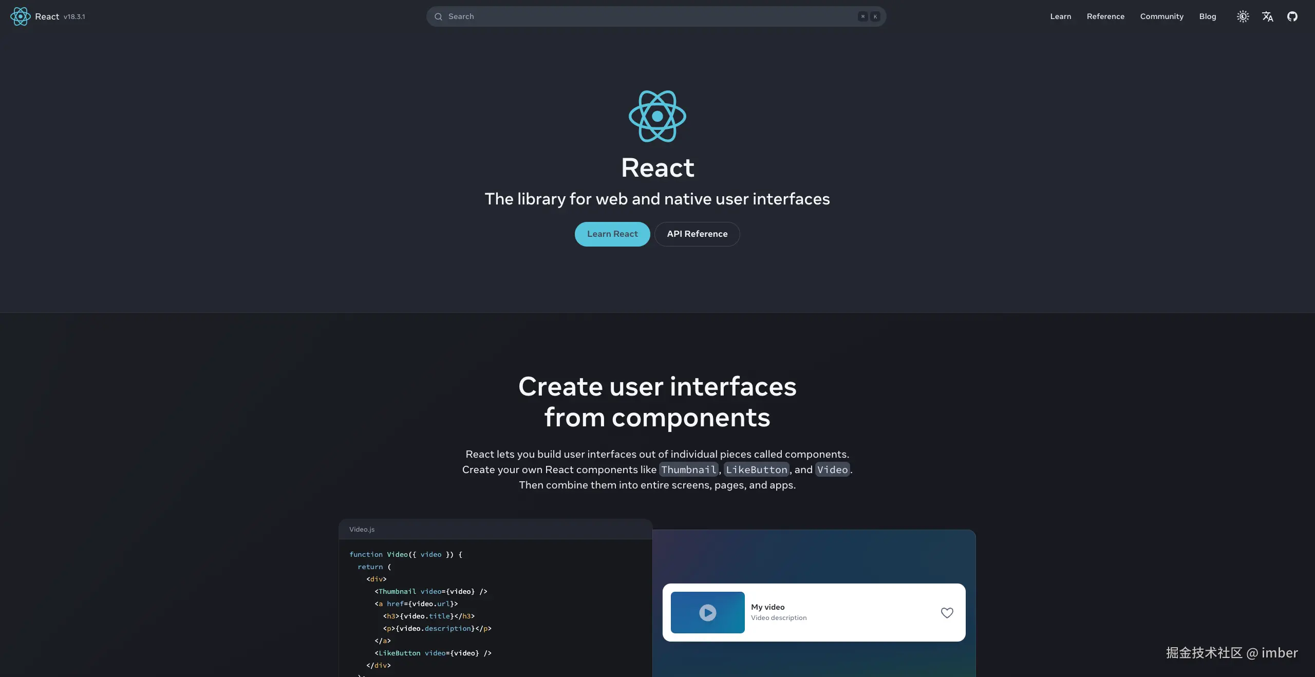 React